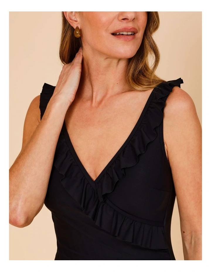 Ruby Frill Swimsuit in Black image 3