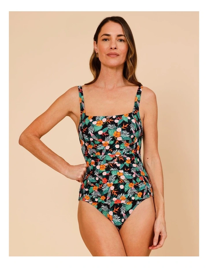 Coral Reef Belle Swimsuit in Coral Floral Print image 1