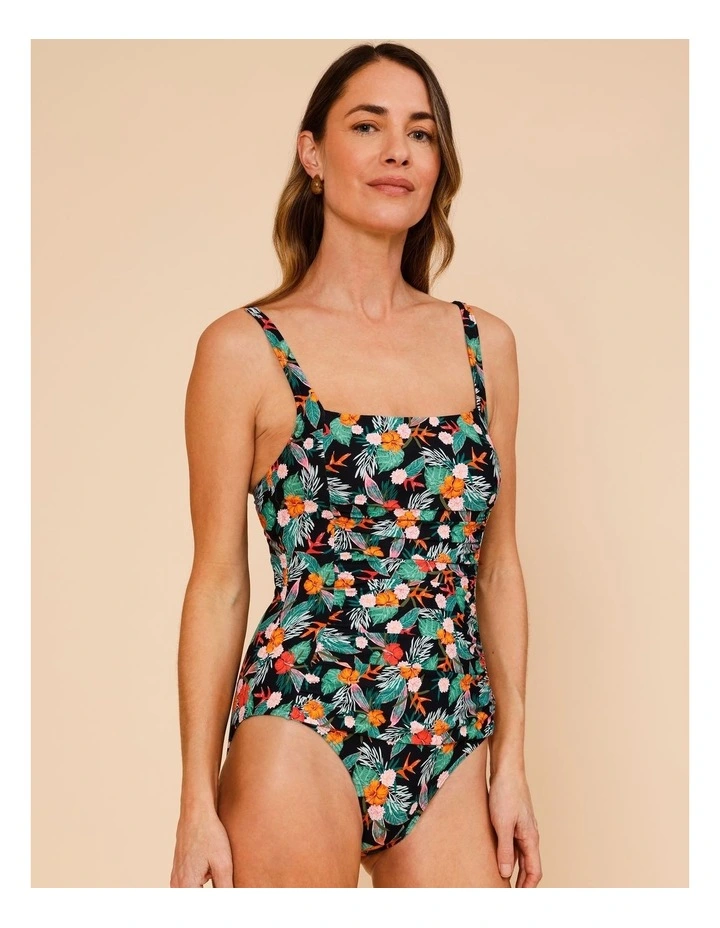 Coral Reef Belle Swimsuit in Coral Floral Print image 2