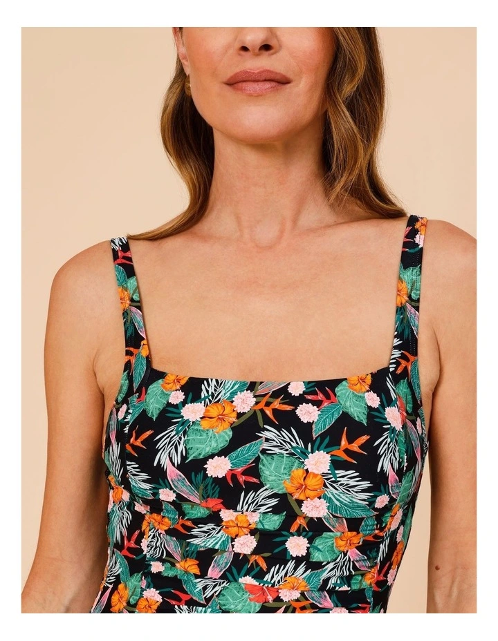 Coral Reef Belle Swimsuit in Coral Floral Print image 3