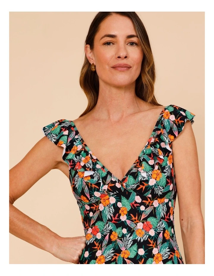 Coral Reef Tiana Swimsuit in Coral Floral Print image 2