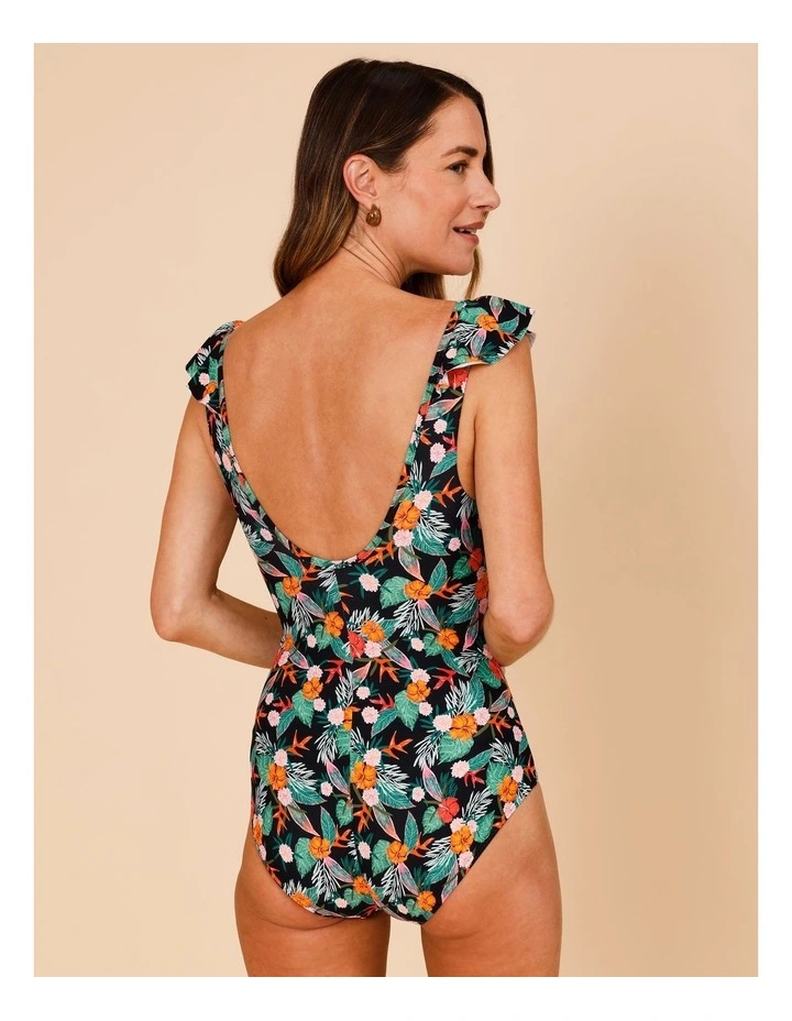 Coral Reef Tiana Swimsuit in Coral Floral Print image 4