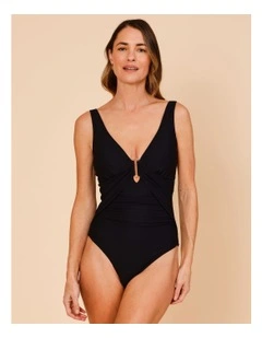 Connie Textured Swimsuit in Black