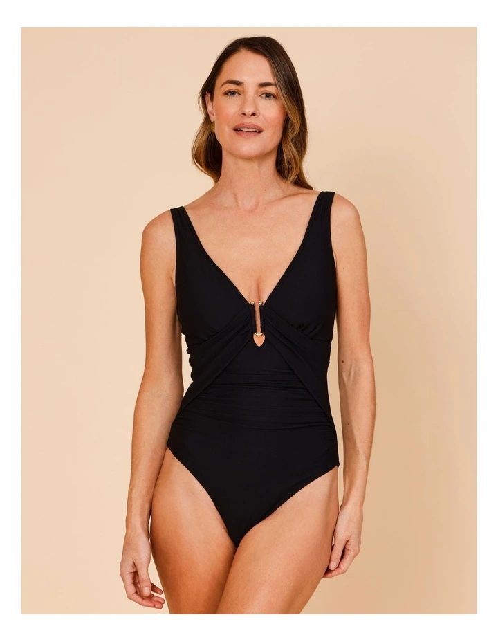 Connie Textured Swimsuit in Black image 1