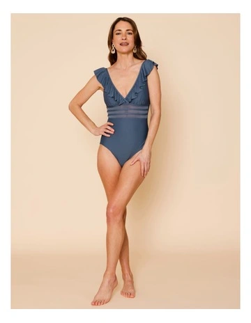 Oceanic Betty Swimsuit in Steel Blue