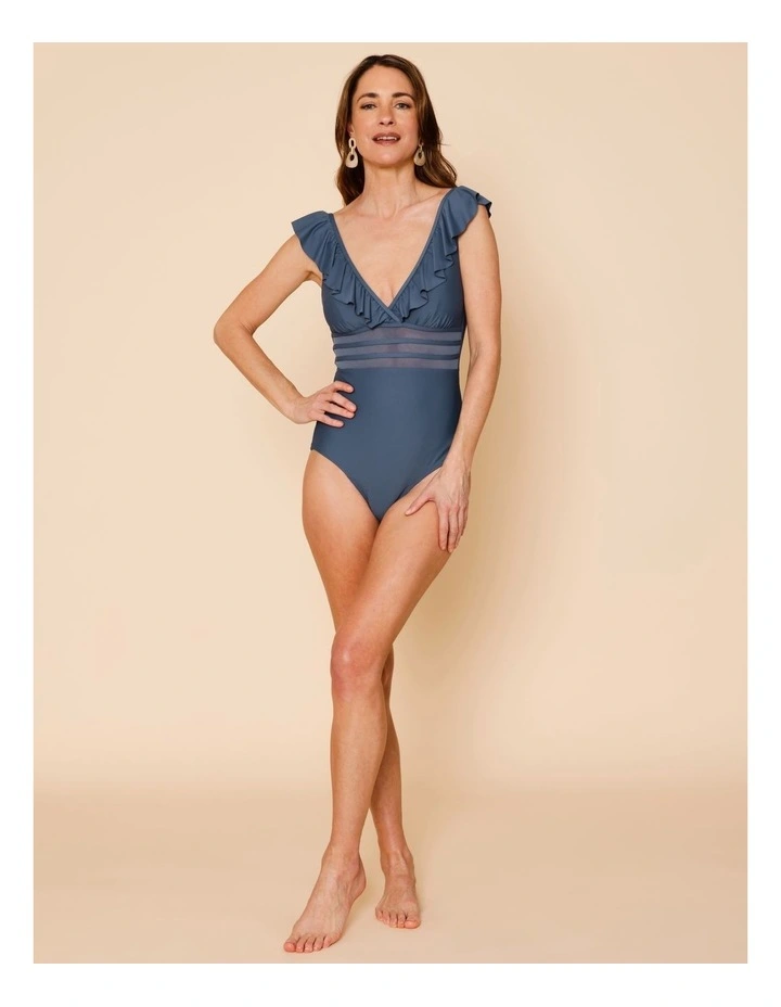 Oceanic Betty Swimsuit in Steel Blue image 1