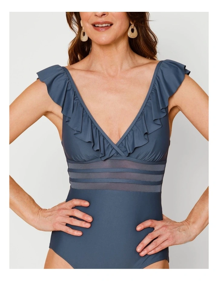 Oceanic Betty Swimsuit in Steel Blue image 2