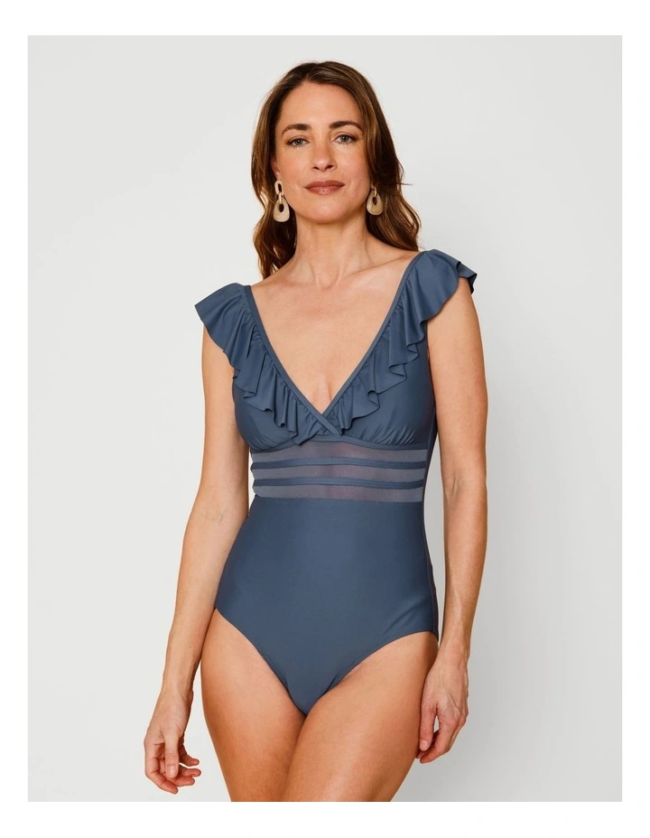 Oceanic Betty Swimsuit in Steel Blue image 3