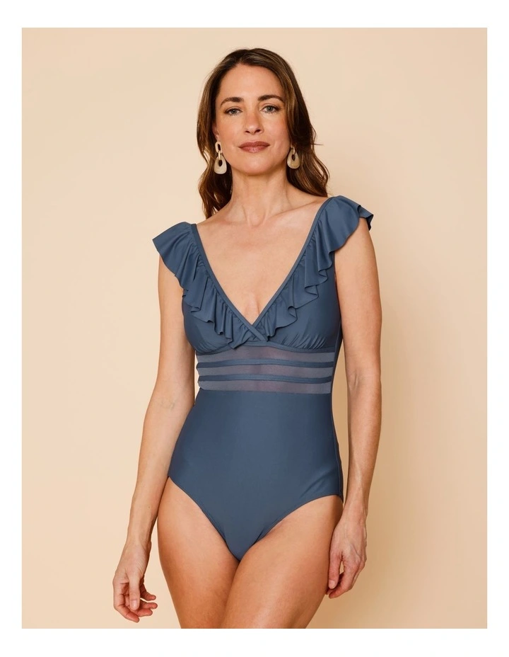 Oceanic Betty Swimsuit in Steel Blue image 3