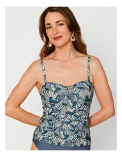 Oceanic Luisa Swimsuit in Teal Swirl Print