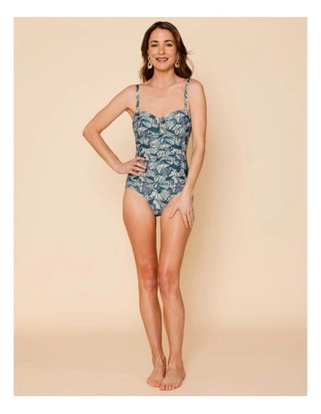 Oceanic Luisa Swimsuit in Teal Swirl Print