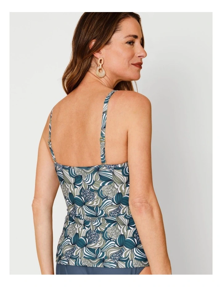 Oceanic Luisa Swimsuit in Teal Swirl Print image 3