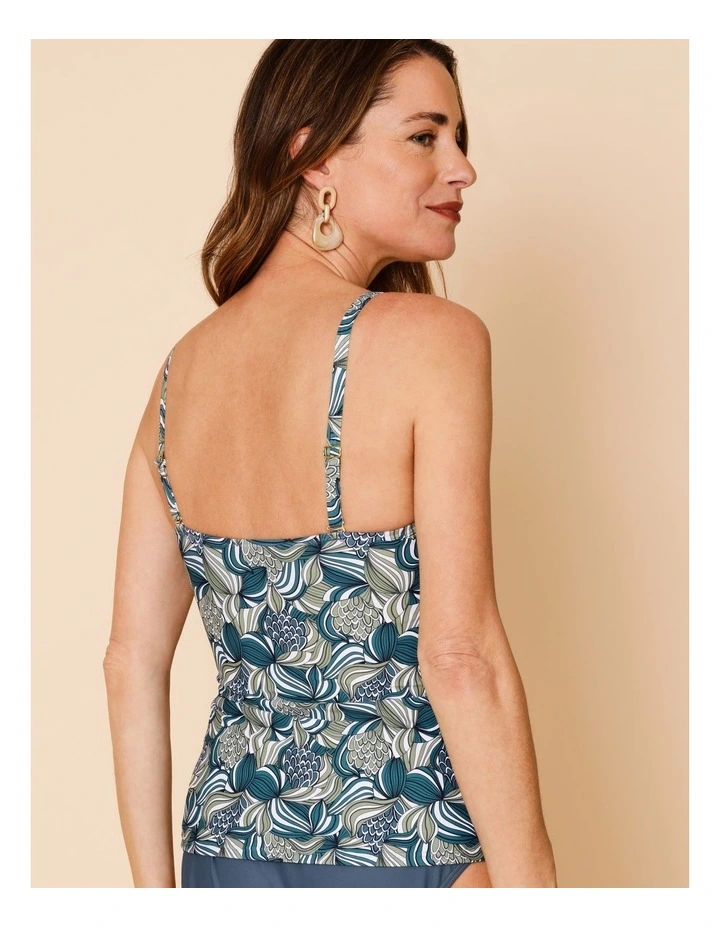 Oceanic Luisa Swimsuit in Teal Swirl Print image 3