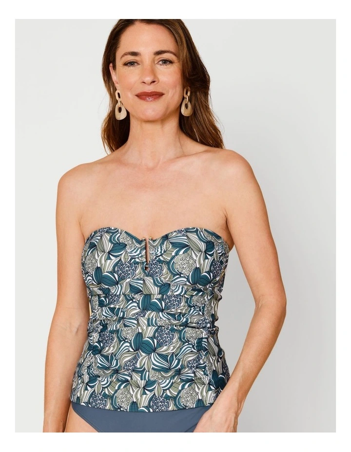 Oceanic Luisa Swimsuit in Teal Swirl Print image 4
