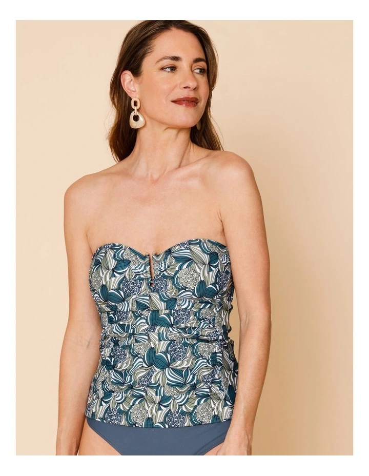 Oceanic Luisa Swimsuit in Teal Swirl Print image 5