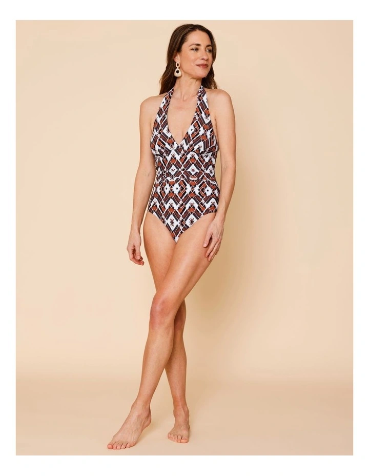Seashore Blaire Swimsuit in Blue Diamond Print image 3