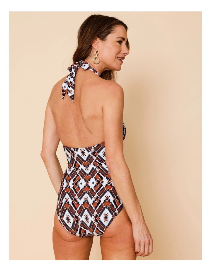 Seashore Blaire Swimsuit in Blue Diamond Print image 5