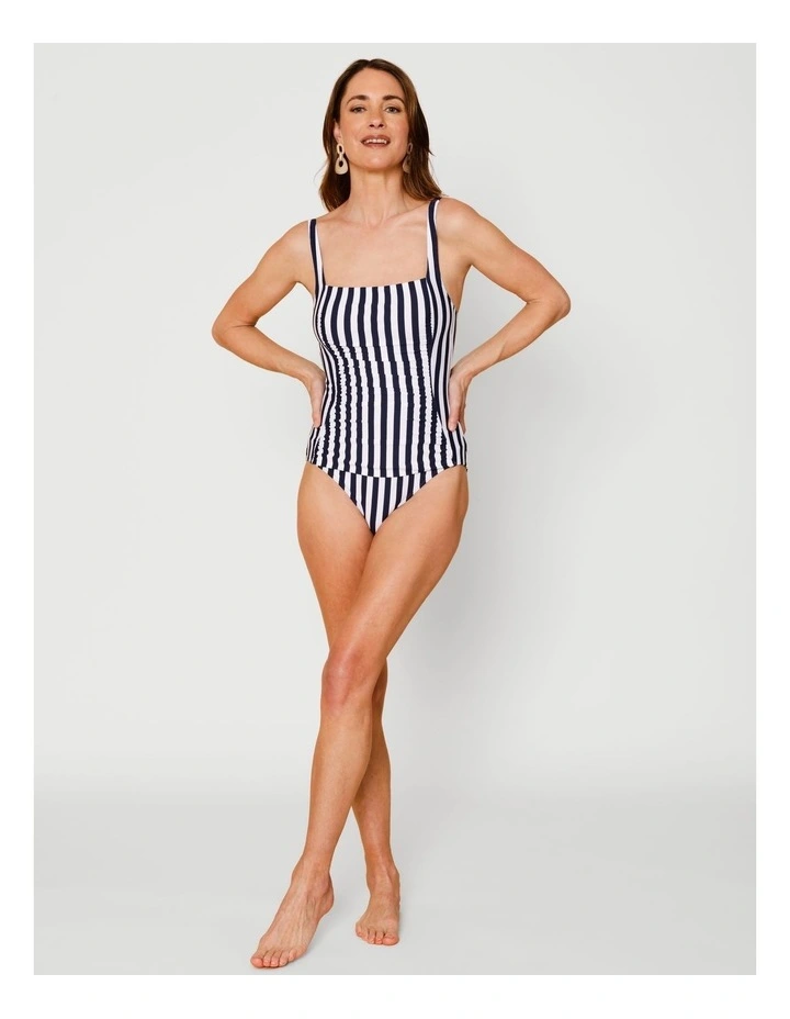 Seashore Belle Swimsuit in Navy Stripe Print image 2