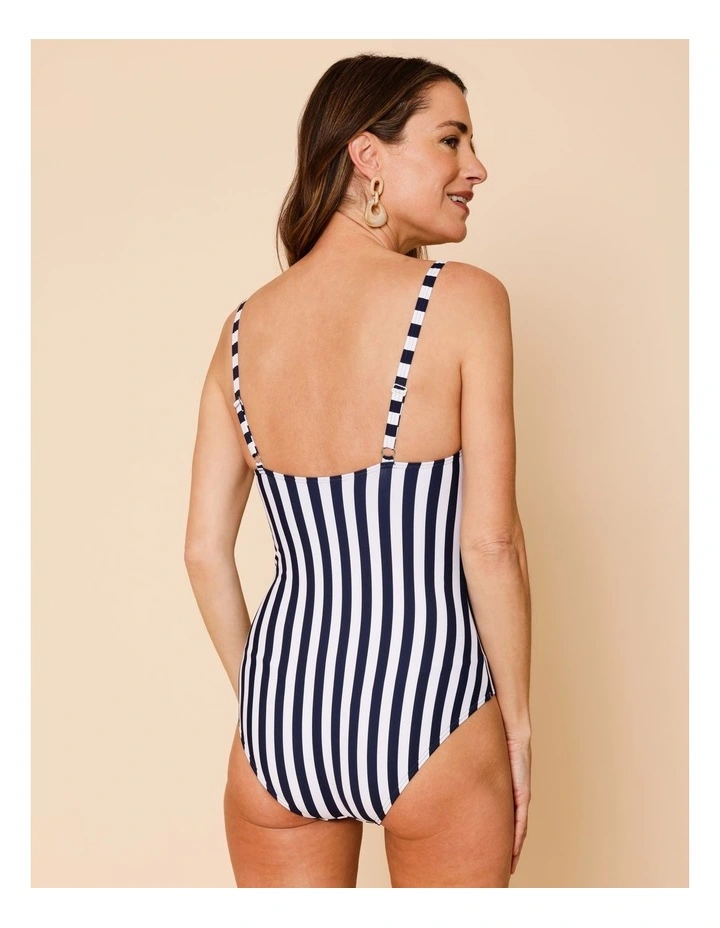 Seashore Belle Swimsuit in Navy Stripe Print image 5