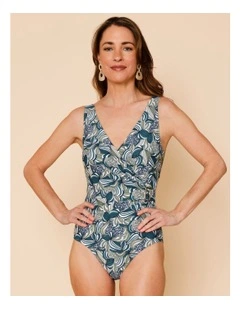 Oceanic Charli Swimsuit in Teal Swirl Print