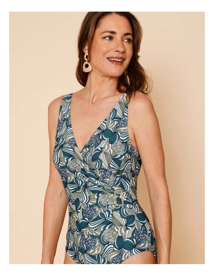 Oceanic Charli Swimsuit in Teal Swirl Print image 2