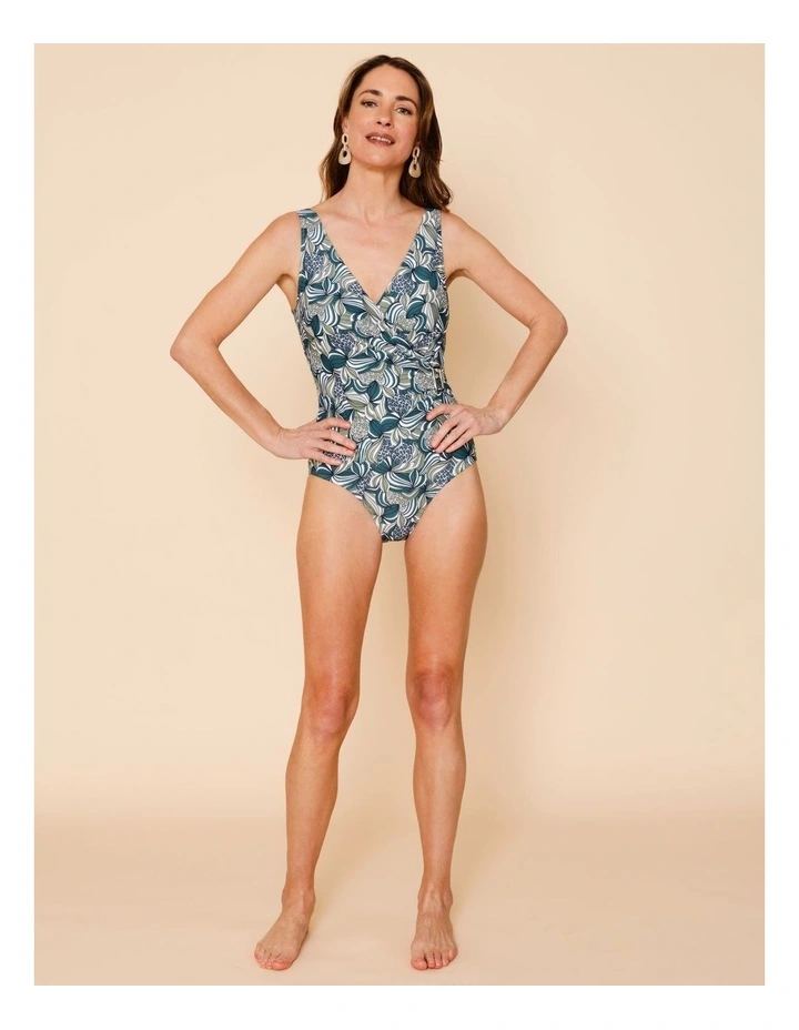 Oceanic Charli Swimsuit in Teal Swirl Print image 3