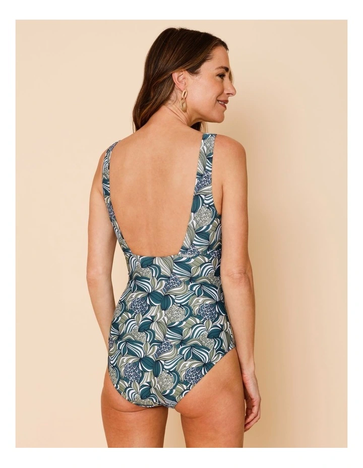 Oceanic Charli Swimsuit in Teal Swirl Print image 5