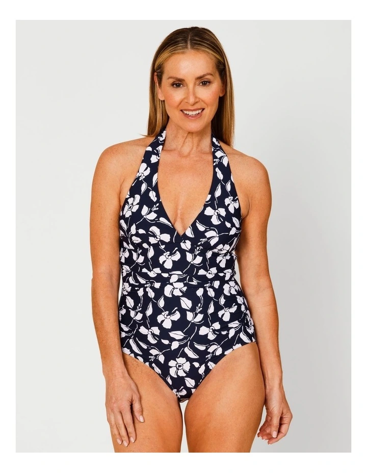 Riviera Blaire Swimsuit in Navy Floral Print image 1