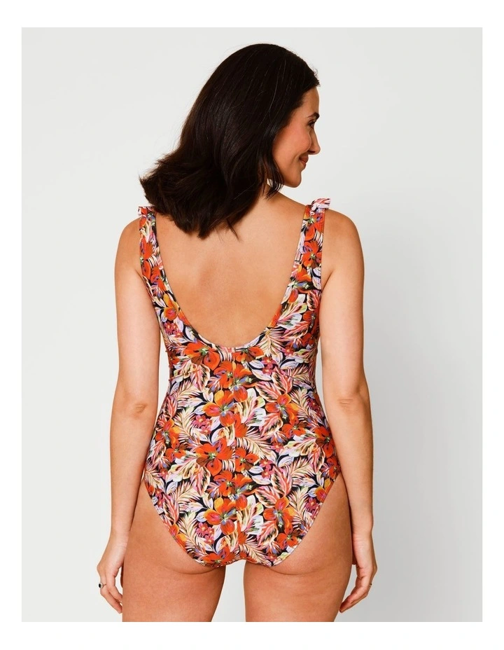 Dusk Ruby Frill Swimsuit in Coastal Floral Print image 5