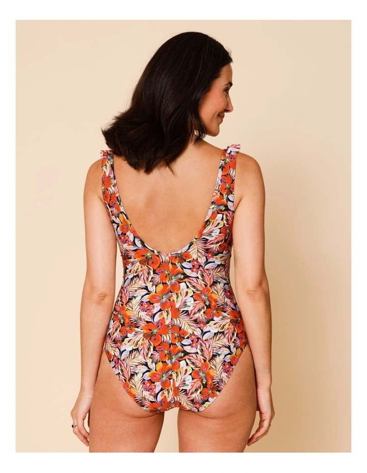 Dusk Ruby Frill Swimsuit in Coastal Floral Print image 5