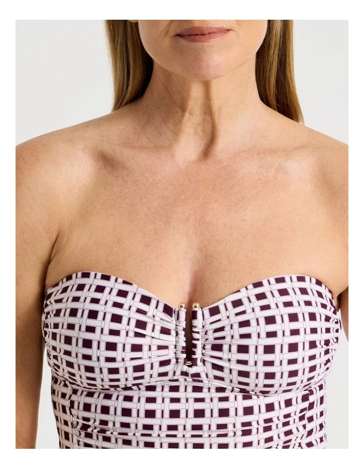 Luisa Swimsuit in Plum Geo Print image 5