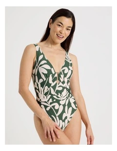 Connie Swimsuit in Olive Floral Print