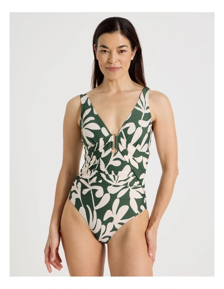 Connie Swimsuit in Olive Floral Print image 3