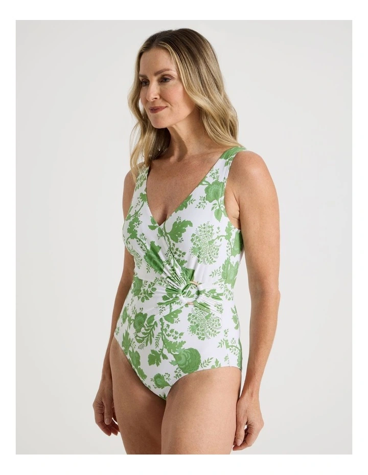 Evelyn Swimsuit in White Palms image 1