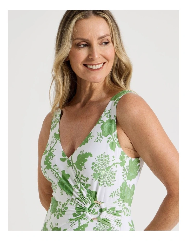 Evelyn Swimsuit in White Palms image 2