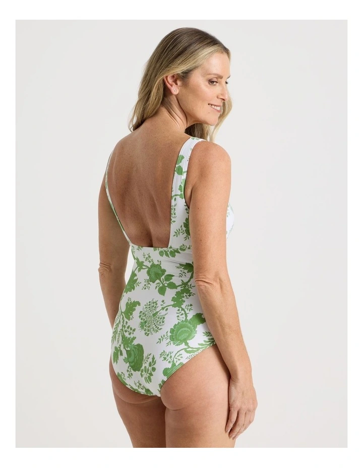Evelyn Swimsuit in White Palms image 5