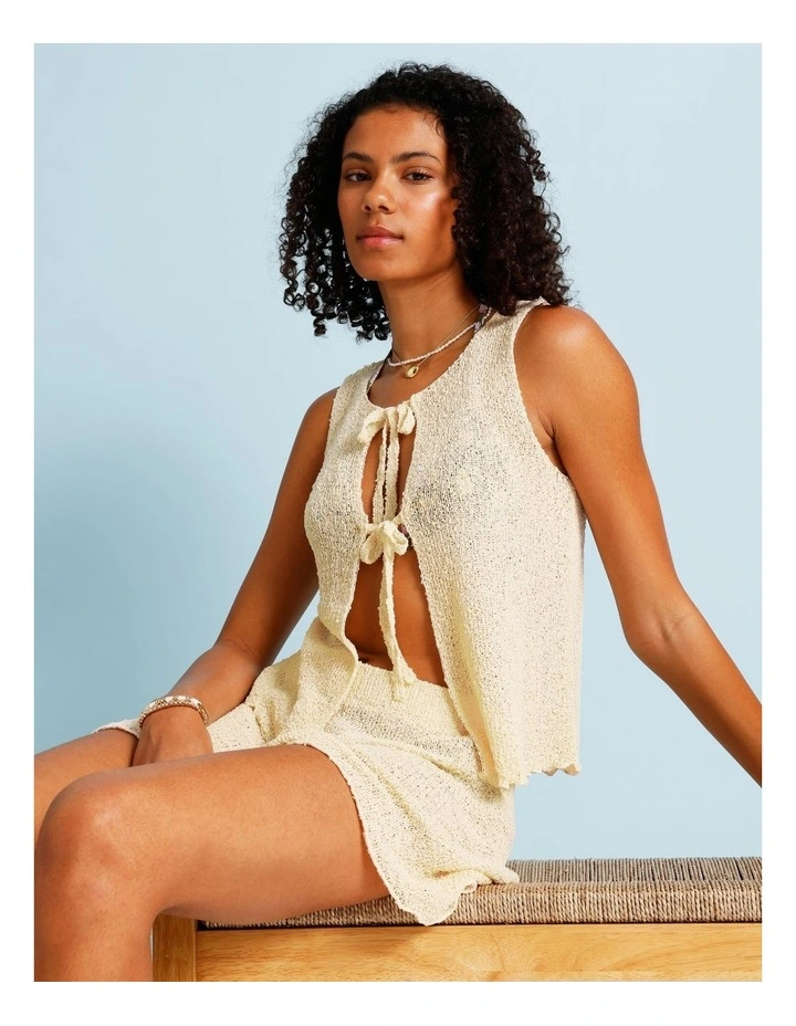 Cindy Crochet Short in Ecru image 3