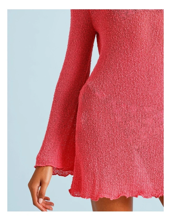 Cosmopolitan Crochet Overswim Dress in Cosmpolitan Pink image 7