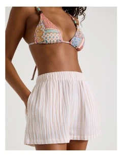 Summer Spritz Ella Short in Peach Stripe Print