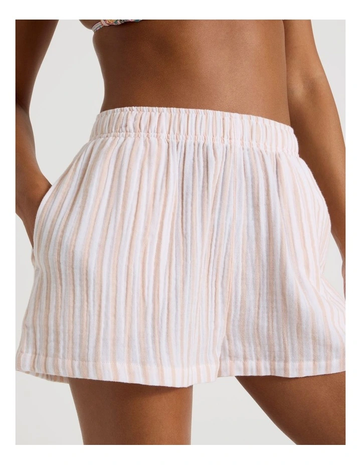 Summer Spritz Ella Short in Peach Stripe Print image 4