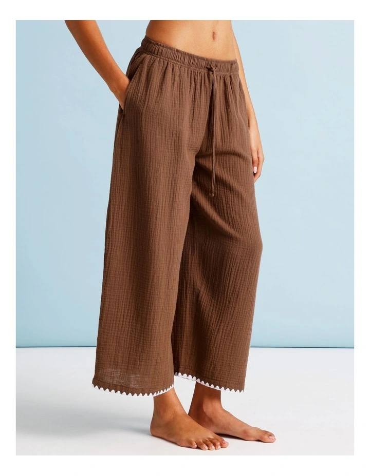 Luna Crochet Overswim Pant in Choc Vanilla image 3