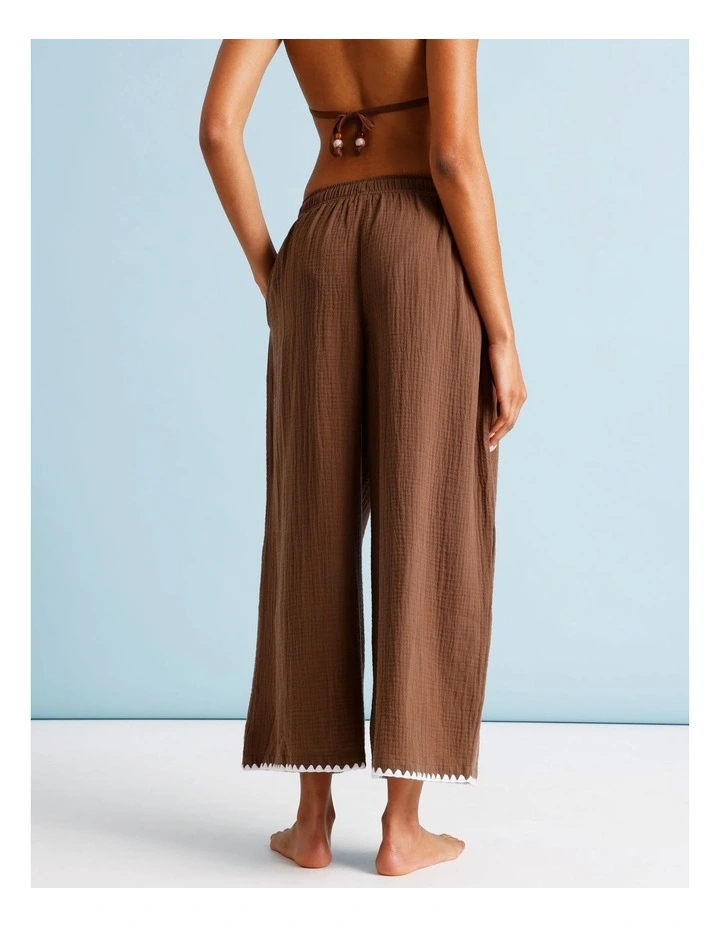 Luna Crochet Overswim Pant in Choc Vanilla image 6