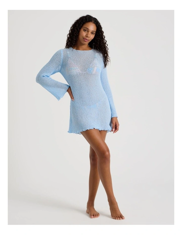 Summer Spritz Crochet Overswim Dress in Sky Blue image 3