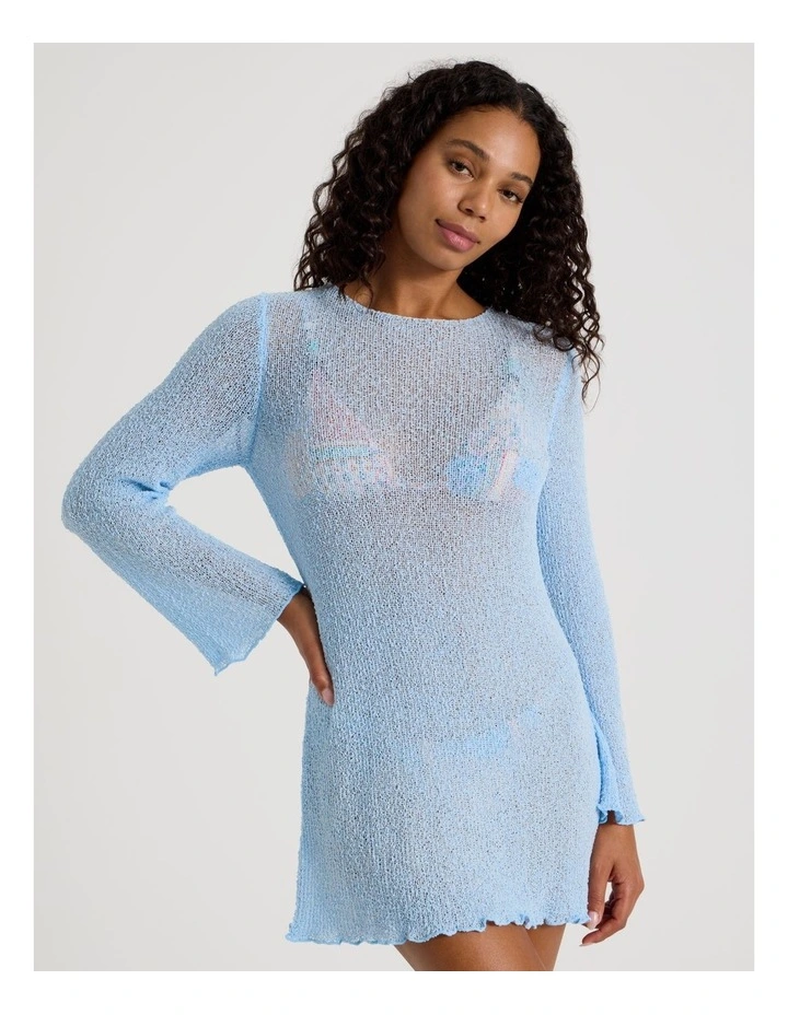 Summer Spritz Crochet Overswim Dress in Sky Blue image 5