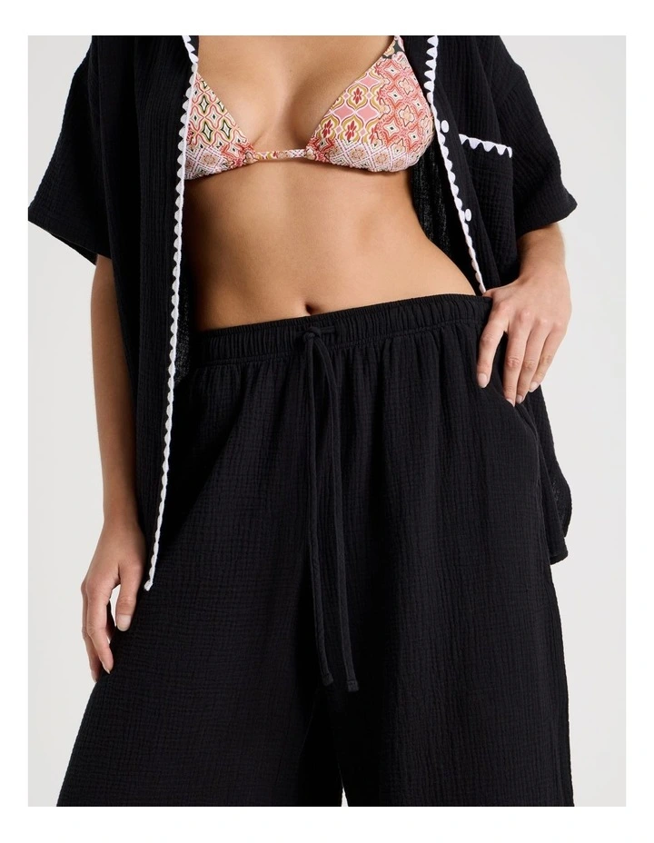 Luna Crochet Pant in Black/White image 3