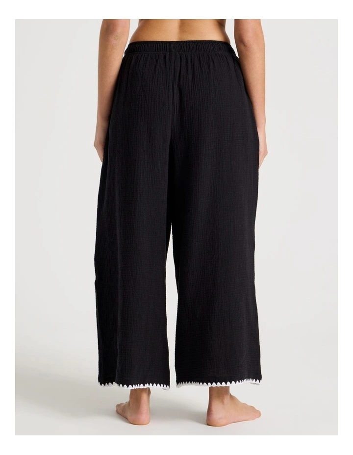 Luna Crochet Pant in Black/White image 5