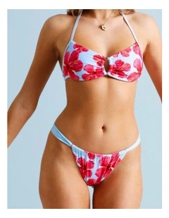 Cosmopolitan Charlie Reversible Swim Bottom in Graphic Floral Print