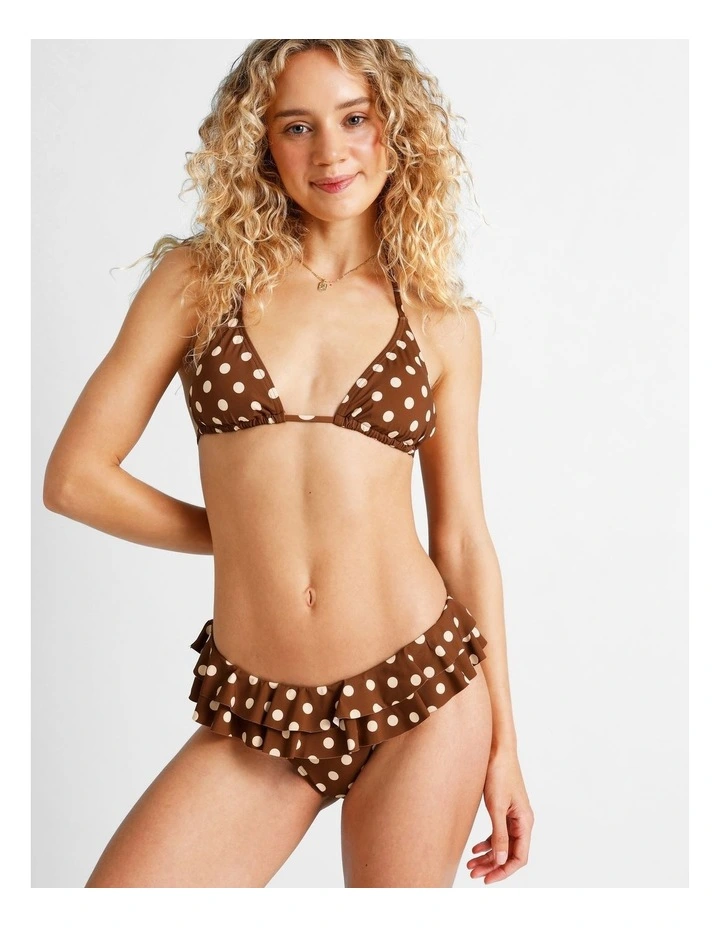 Lola Fifi Frill Swim Bottom in Espresso Spot Print image 3