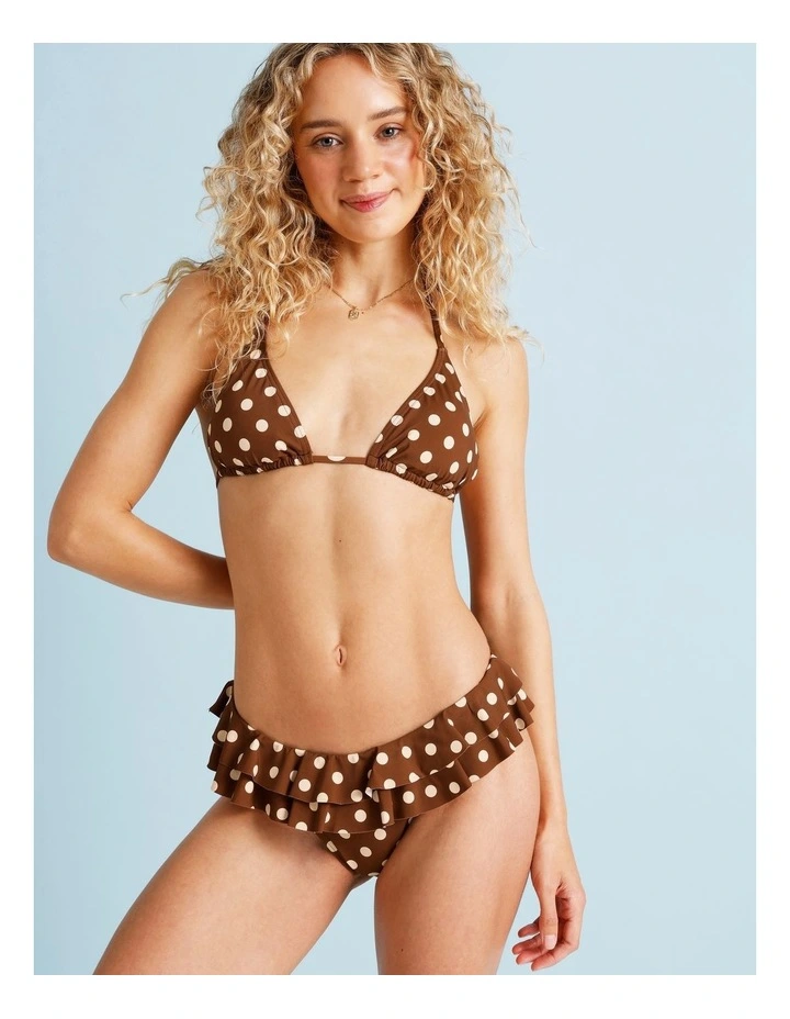 Fifi Frill Swim Bottom in Espresso Spot Print image 3