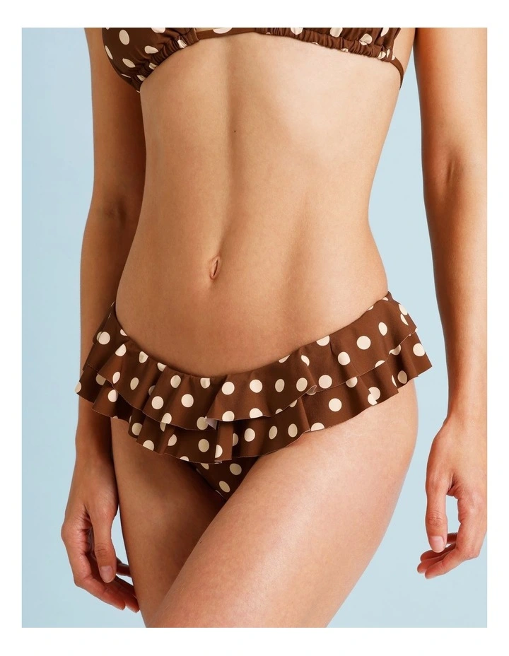 Fifi Frill Swim Bottom in Espresso Spot Print image 4